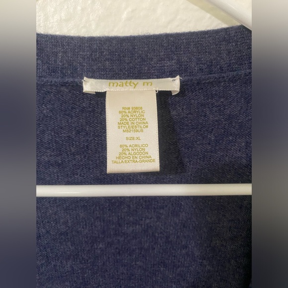 Matty M XL Open Front Long Cardigan Long Sleeve Sweater Women's Color Dark Gray - Picture 6 of 11